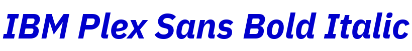 IBM Plex Sans Bold Italic шрифт